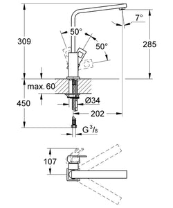 Minta Single-lever Sink Mixer 1/2″