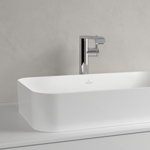 Load image into Gallery viewer, Finion Surface-mounted washbasin, 600 x 350 x 115 mm, White Alpin CeramicPlus, without overflow
