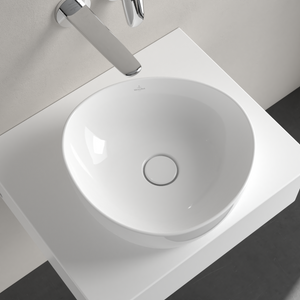 Antao Surface-mounted washbasin, 400 x 395 x 146 mm, White Alpin CeramicPlus, without overflow