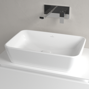 Architectura Surface-mounted washbasin, 600 x 405 x 155 mm, White Alpin, without overflow