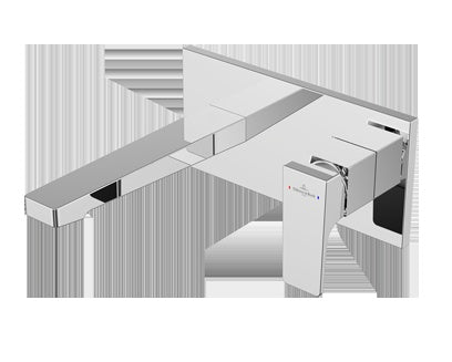 Architectura square Basin Faucet wall Mounted