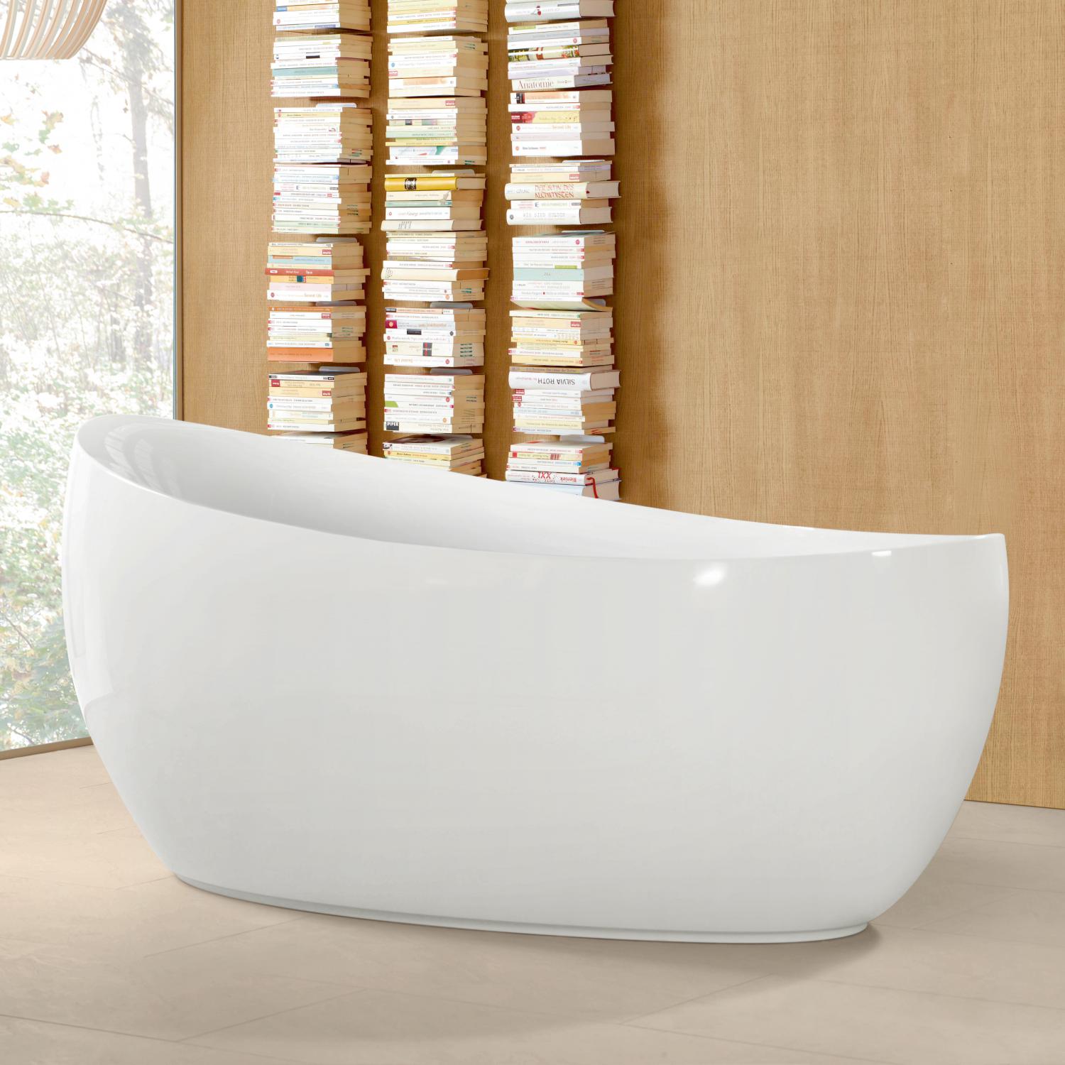 Aveo Quaryl by Villeroy &amp; Boch Freestanding Bathtub