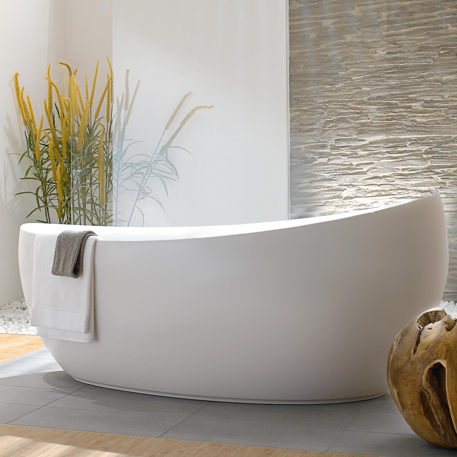 Aveo Quaryl by Villeroy &amp; Boch Freestanding Bathtub