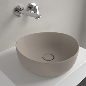 Antao Surface-mounted washbasin, 400 x 395 x 146 mm, Almond CeramicPlus, without overflow