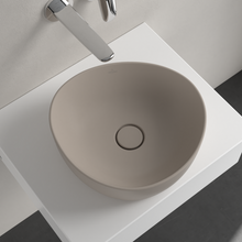 Load image into Gallery viewer, Antao Surface-mounted washbasin, 400 x 395 x 146 mm, Almond CeramicPlus, without overflow
