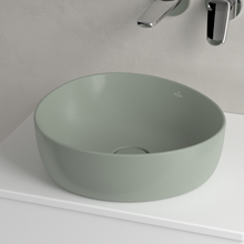 Load image into Gallery viewer, Antao Surface-mounted washbasin, 400 x 395 x 146 mm, Morning Green CeramicPlus, without overflow
