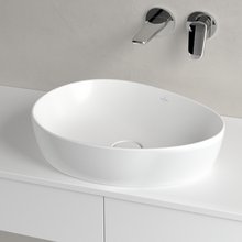 Load image into Gallery viewer, Antao Surface-mounted washbasin, 510 x 400 x 146 mm, White Alpin CeramicPlus, without overflow
