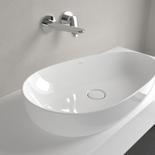 Load image into Gallery viewer, Antao Surface-mounted washbasin, 650 x 400 x 146 mm, White Alpin CeramicPlus, without overflow
