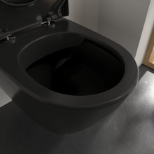 Load image into Gallery viewer, Subway 2.0 Washdown toilet, rimless, wall-mounted, Ebony CeramicPlus
