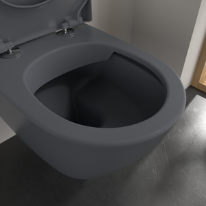 Subway 2.0 Washdown toilet, rimless, wall-mounted, Graphite CeramicPlus