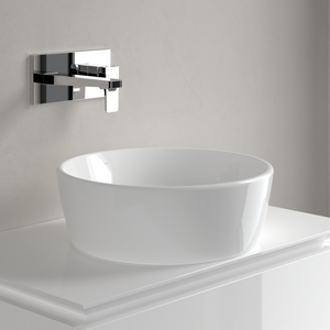 Architectura Surface-mounted washbasin, 450 x 450 x 155 mm, White Alpin, without overflow