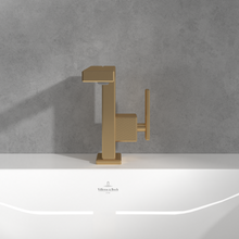 Load image into Gallery viewer, Mettlach Single-lever basin mixer without waste, Brushed Gold
