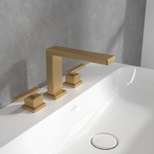 Load image into Gallery viewer, Mettlach Three-hole basin mixer without waste, Brushed Gold
