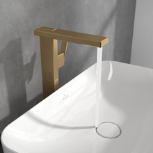 Load image into Gallery viewer, Mettlach Tall single-lever basin mixer without waste, Brushed Gold
