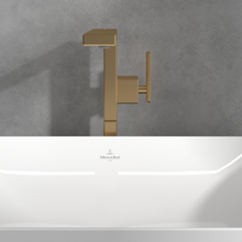 Load image into Gallery viewer, Mettlach Tall single-lever basin mixer without waste, Brushed Gold
