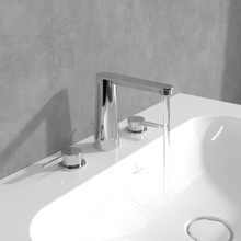 Load image into Gallery viewer, Conum Three-hole basin mixer with draw bar outlet fitting, Chrome
