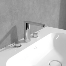 Load image into Gallery viewer, Conum Three-hole basin mixer with draw bar outlet fitting, Chrome
