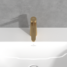 Load image into Gallery viewer, Conum Single-lever basin mixer with draw bar outlet fitting, Brushed Gold
