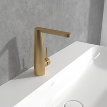 Load image into Gallery viewer, Conum Single-lever basin mixer with push-open waste, Brushed Gold
