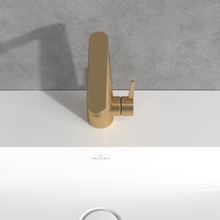 Load image into Gallery viewer, Conum Single-lever basin mixer with push-open waste, Brushed Gold
