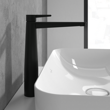 Load image into Gallery viewer, Conum Tall single-lever basin mixer with push-open waste, Matt Black
