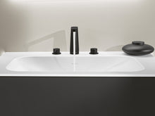 Load image into Gallery viewer, Conum Three-hole basin mixer with draw bar outlet fitting, Matt Black
