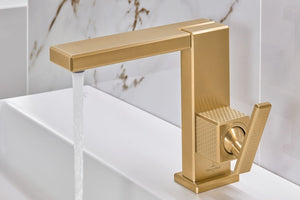 Mettlach Single-lever basin mixer without waste, Brushed Gold