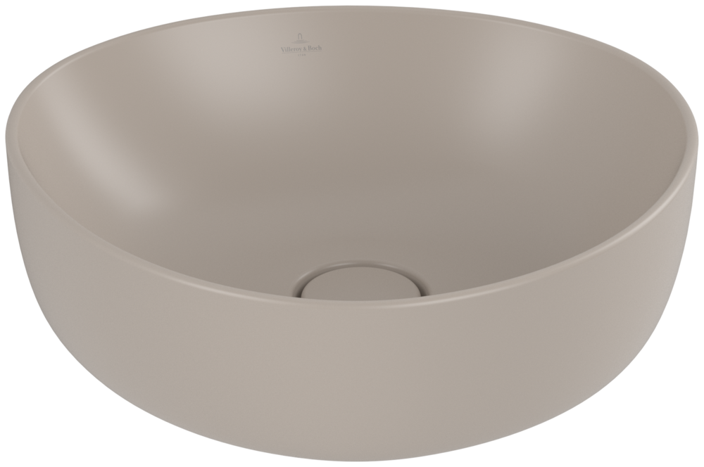 Antao Surface-mounted washbasin, 400 x 395 x 146 mm, Almond CeramicPlus, without overflow