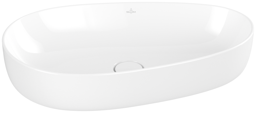 Antao Surface-mounted washbasin, 650 x 400 x 146 mm, White Alpin CeramicPlus, without overflow