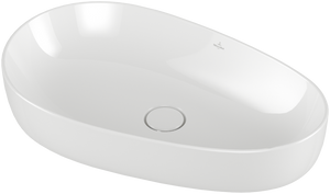 Antao Surface-mounted washbasin, 650 x 400 x 146 mm, White Alpin CeramicPlus, without overflow