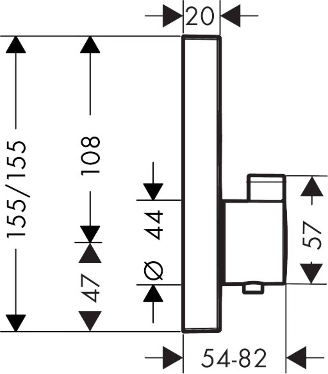 ShowerSelect Thermostat for concealed installation for 2 functions Pol ...