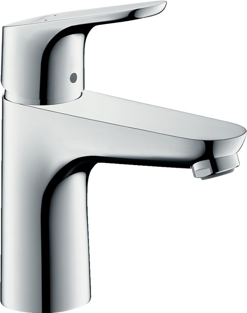 Focus Single lever basin mixer 100 with pop-up waste set