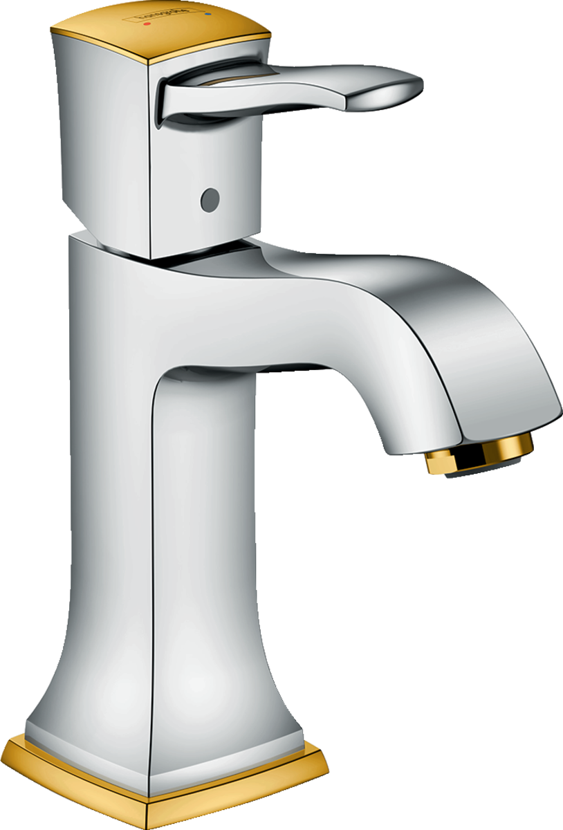 Metropol Classic Single lever basin mixer 110 with lever handle and pop-up waste set