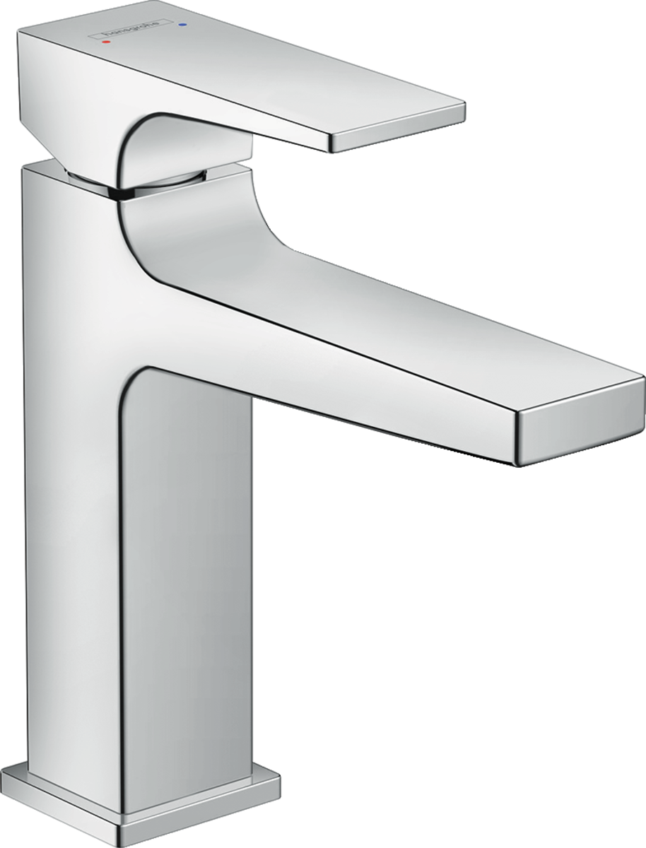 Metropol Single lever basin mixer 110 with lever handle and pop-up waste set