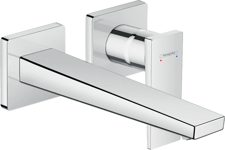 Metropol Single lever basin mixer for concealed installation wall-mounted with lever handle and spout