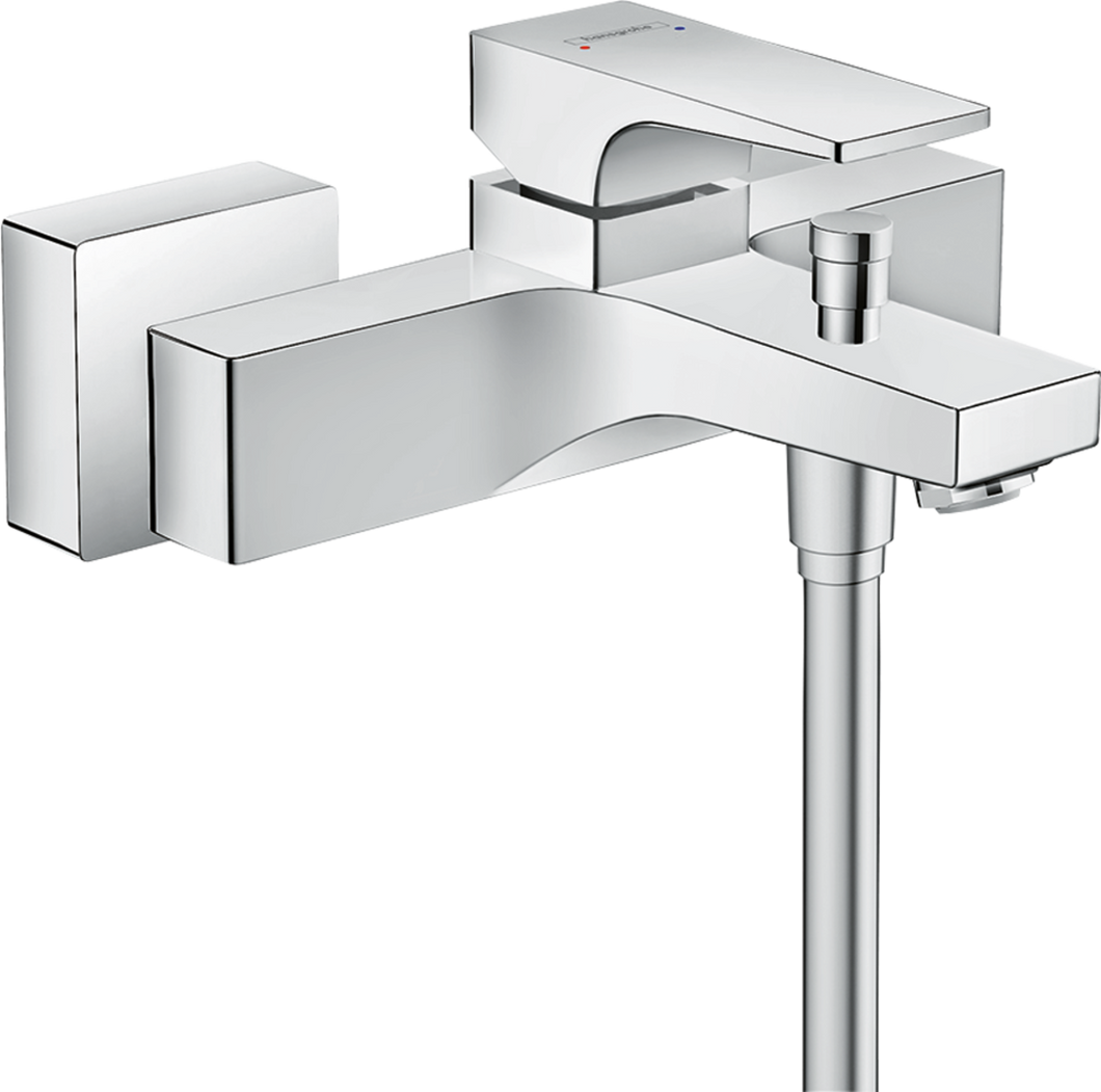 Metropol Single lever bath mixer for exposed installation with lever handle