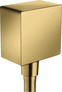 FixFit Wall Outlet Square With non-return Valve Polished Gold Optic