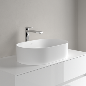 Collaro Surface-mounted washbasin, 560 x 360 x 145 mm, Stone White